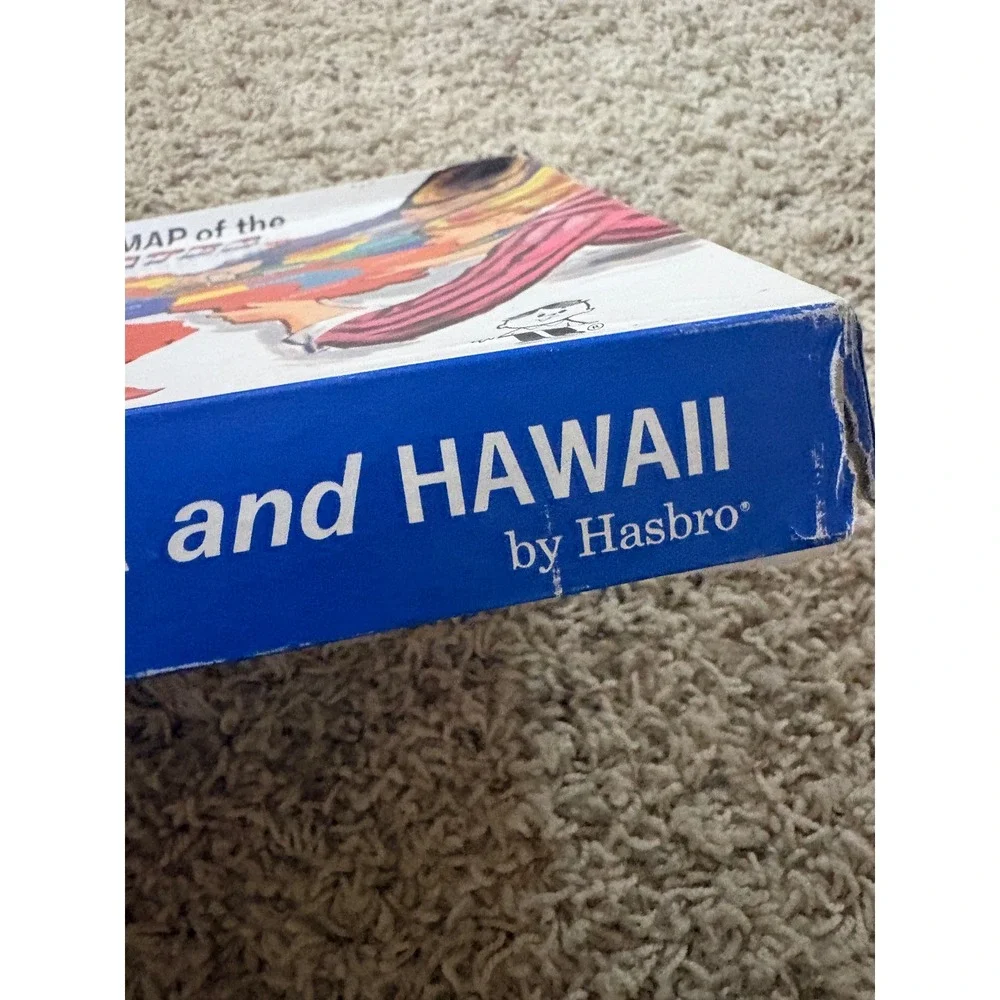 Vintage 1975 Hasbro Plastic Puzzle Inlaid Map United States Complete USA Toy